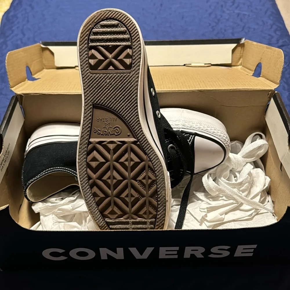 Converse Platform Tennis Shoe Black - Picture 2 of 3
